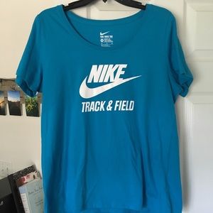 Blue Nike track and field tshirt